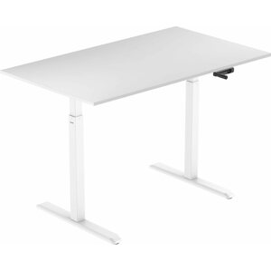 Állítható magasságú asztal AlzaErgo Table ET3 fehér + lap TTE-12 120x80 cm fehér laminált