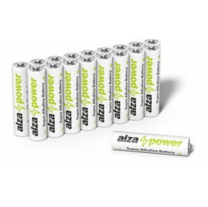 Eldobható elem AlzaPower Super Alkaline LR03 (AAA) 3× 6 db, környezetbarát dobozban