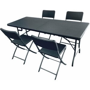 Kerti bútor La Proromance Folding Table R180 + 4 db Folding Chair R41