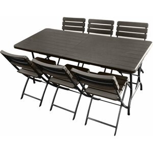 Kerti bútor La Proromance Folding Table W180 + 6 db Folding Chair W43