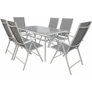 Kerti bútor La Proromance Garden Table G47 + 6db Garden Folding Chair T17 Moka