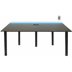 Gaming asztal SYBERDESK PRO XXL, 165 x 68 x 73 - 76 cm, LED, fekete