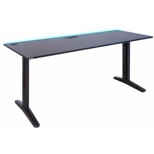 Gaming asztal SYBERDESK ULTRA XXL, 165 x 68 x 74 - 75 cm, LED, Cable Organisation System, fekete