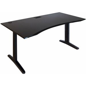 Gaming asztal SYBERDESK ELITE XXL, 170 x 76 x 76 -75 cm, LED, Cabel Organisation System, Ambilight, fekete