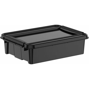 Úložný box Siguro Pro Box Recycled 8 l, 30 x 11,5 x 40 cm, černý
