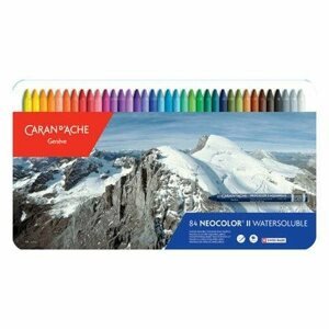 Olejové pastely CARAN D'ACHE Neocolor II 84 barev v kovovém boxu