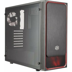 Számítógépház Cooler Master MasterBox E500L átlátszó oldalpanellel piros