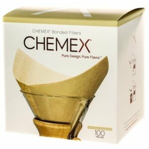 Kávéfilter Chemex papír szűrők 6-10 csészéhez, négyzet alakú, natúr, 100 db