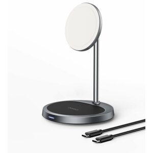 Töltőállvány ChoeTech MFM 2in1 Holder Magnetic Wireless Charger For iPhone 12/13/14 Series grey