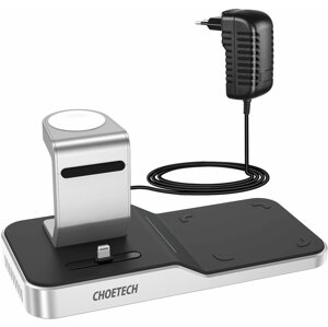 Vezeték nélküli töltő ChoeTech 4 in 1 MFi Wireless Charging Dock for iPhone + Apple Watch + AirPods