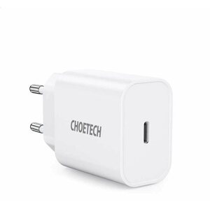 Hálózati adapter Choetech PD20W type-c wall charger white