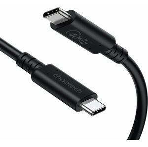 Adatkábel Choetech USB C to C USB4 Gen3 100W 40Gbps/8K 0,8M Cable Black