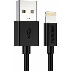 Adatkábel ChoeTech MFI tanúsított USB-A - Lightening Kábel 1,8 m fekete