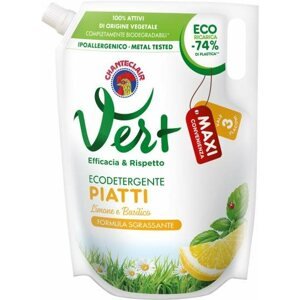 Öko mosogatószer CHANTE CLAIR Eco Vert Piatti Limone és Basilico 1,5 l