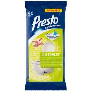 Tisztítókendő PRESTO Nedves WC tisztító törlőkendő 48 db