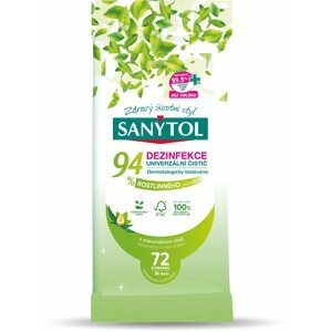 Tisztítókendő SANYTOL 94%-ban növényi eredetű fertőtlenítő kendő 36 db