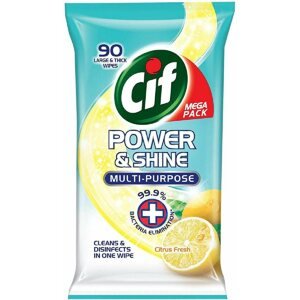 Tisztítókendő CIF Power & Shine Citrus Fresh 90 db
