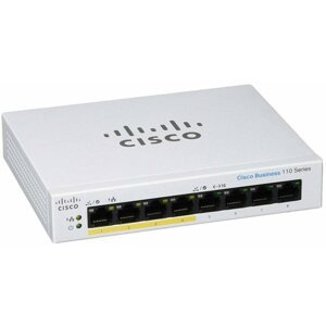 Switch CISCO CBS110 Unmanaged 8-port GE, Partial PoE, Desktop, Ext PS