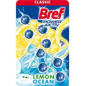 WC golyó BREF Power Aktiv Lemon & Ocean 4× 50 g