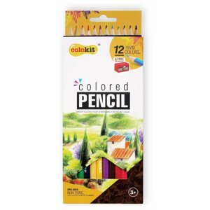 Színes ceruza COLOKIT hatszögletű 12 szín