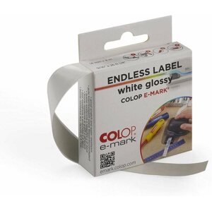 Ragasztó szalag COLOP e-mark® Fehér ragasztószalag, fényes, 14 mm x 8 m