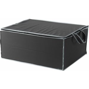 Tároló doboz Compactor Szövet tárolódoboz 2 paplanhoz 55 x 45 x 25 cm - fekete