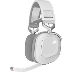 Gamer fejhallgató CCorsair HS80 RGB Wireless White