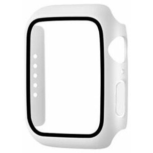 Okosóra tok COTEetCI Polikarbonát tok kijelzővédővel az Apple Watch 7 41 mm okosórához fehér
