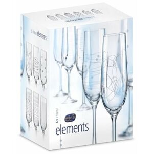 Pohár Crystalex pezsgőspoharak 190ml 6db ELEMENTS
