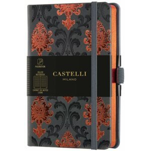 Jegyzetfüzet CASTELLI MILANO Copper&Gold Baroque, S-es méret Orange