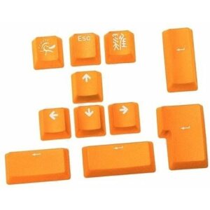 Pótbillentyű Ducky PBT Double-Shot Keycap Set, narancssárga, 11 billentyű