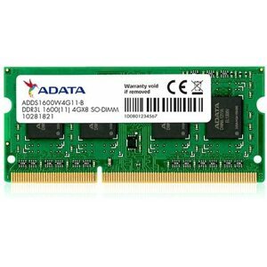 RAM memória ADATA SO-DIMM 8 GB DDR3 1600MHz CL11 egy tálca