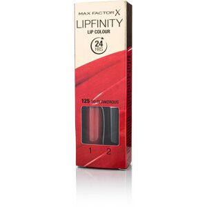Rúzs MAX FACTOR Lipfinity Lip Colour 125 So Glamorous 2,3 ml + Top Coat 1,9 g