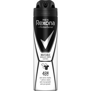 Izzadásgátló Rexona Men Invisible Black + White Izzadásgátló spray férfiaknak 150 ml