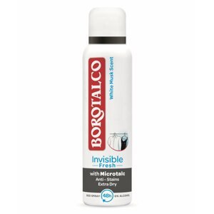 Dezodor BOROTALCO Invisible Fresh White Musk Scent Deo Spray 150 ml