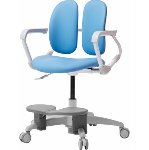 Gyerek íróasztal szék 3DE Duorest Milky kék lábtartóval