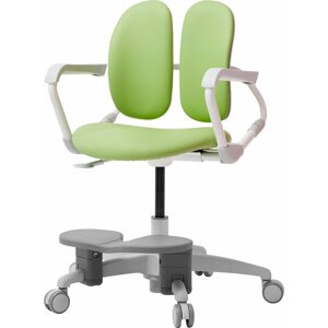 Gyerek íróasztal szék 3DE Duorest Milky zöld lábtartóval