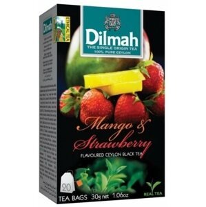 Tea Dilmah Fekete tea Mangó Eper 20x1,5 g