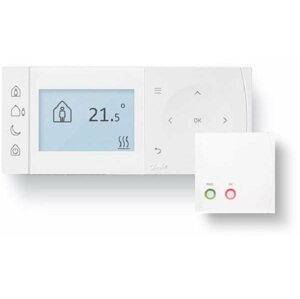Okos termosztát Danfoss TPOne-RF + RX1-S, 087N7854, fehér