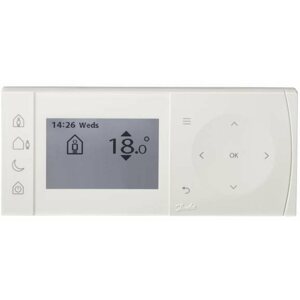Okos termosztát Danfoss TPOne-B, 087N7851, okos termosztát, elemmel működtethető, fehér színű
