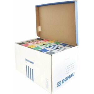 Archiváló doboz DONAU 55.8 x 37 x 31.5 cm, fehér - kék