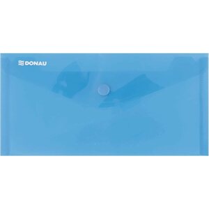 Iratrendező mappa DONAU műanyag, félbehajtott, patentos, DL, átlátszó kék - 10 db-os csomagban