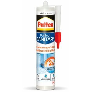 Silikon PATTEX Rychleschnoucí sanitární silikon, bílý 280 ml