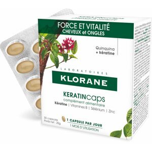 Étrend-kiegészítő KLORANE KeratinCaps - Erő és vitalitás, haj és köröm, étrend-kiegészítő 30 kapszula
