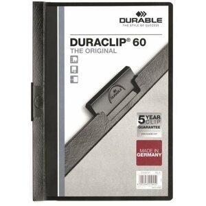 Iratrendező mappa Durable Duraclip A4, 60 lap, fekete
