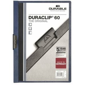 Iratrendező mappa Durable Duraclip A4, 60 lap, kék