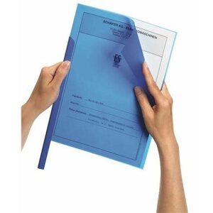 Iratrendező mappa DURABLE rácsúsztatható gerinc, A4, kék - 50 darabos csomagban
