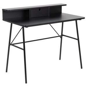 Psací stůl Design Scandinavia Pascal 100 cm, černý