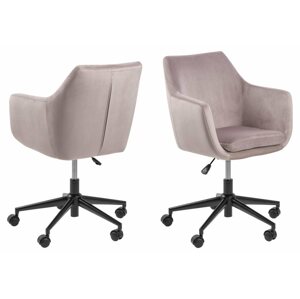 Kancelářská židle Design Scandinavia Nora, tkanina, růžová