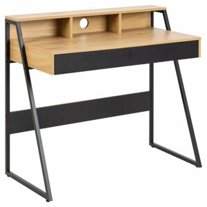 Psací stůl Design Scandinavia Reece, 100 cm, dub / černý